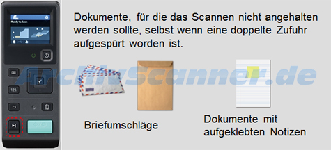 Pansonic KV-S8127 Doppelblatteinzug &uuml;berspringen