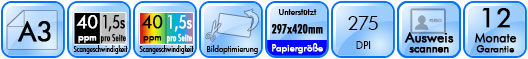 Czur ET18 Pro Technische Spezifikationen
