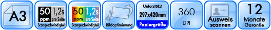 Czur M3000Pro V2 Technische Spezifikationen