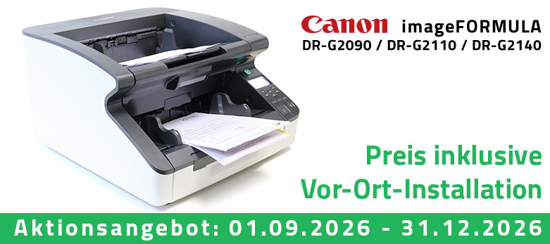 Canon DR-G2090, DR-G2110, DR-G2140 mit Vor-Ort-Installation
